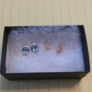 Elegant Gold and Blue And Gold And Pink Earrings